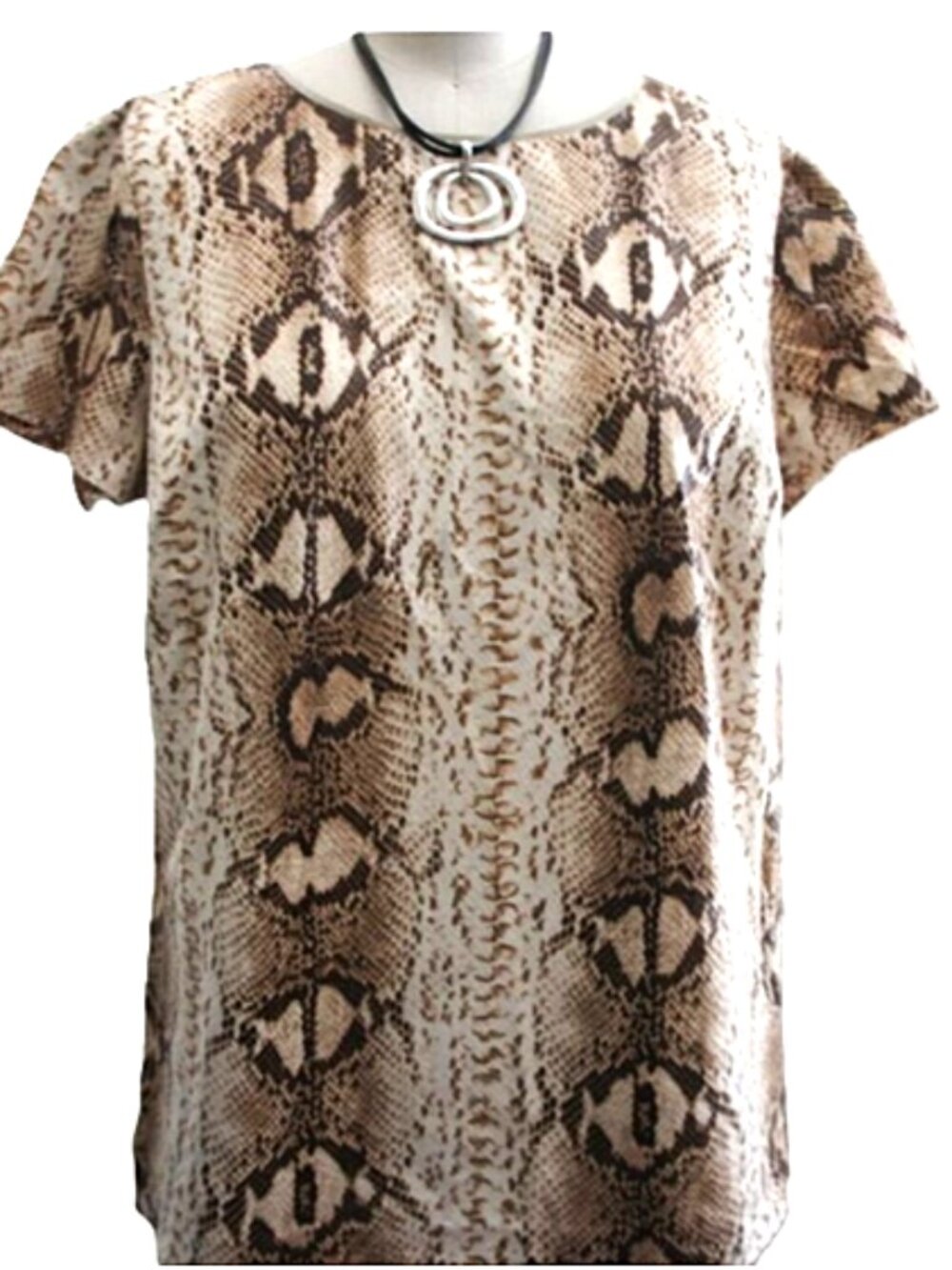Michael Kors Faux Snake Print Top size 6